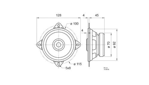 PX 10 4 OHM 2-Wege-Koaxiallautsprecher