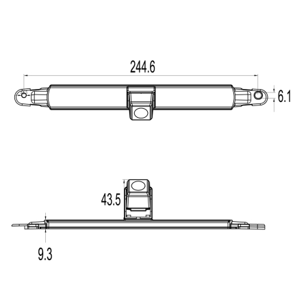 Bremslichtkamera (CVBS), (Ersatz für Hella 2DA 343 106-201), weiß