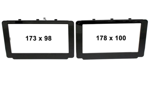 2-DIN Radioblende Toyota Hilux 2016-2020 Klavierlack