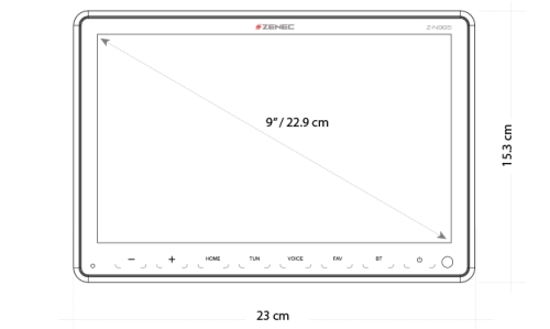 ZENEC Z-N965 mit 9 Zoll Display DAB+, DSP, Android Auto, Apple Carplay