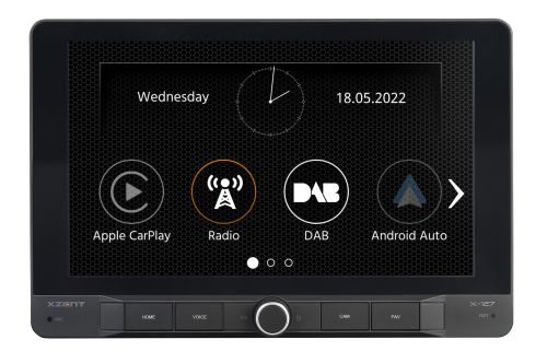 XZENT X-127 1-Din 9 Infotainer mit CarPlay und Android Auto