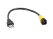 USB Adapter VW diverse Fahrzeuge LVDS gelb>USB-A