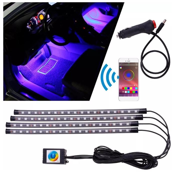 Auto Kfz RGB LED Ambientebeleuchtung Innenraumbeleuchtung mit App